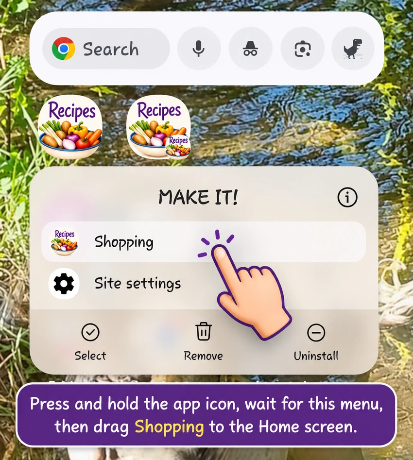 Shopping list illustration