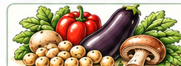 Hand-drawn vegetables